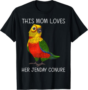 Cute Jenday Conure Design For Mom Women Jenday Conure Lovers T-Shirt - T-Shirt | Black