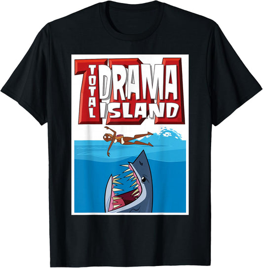 Total Drama Island Shark Logo T-Shirt - T-Shirt | Black