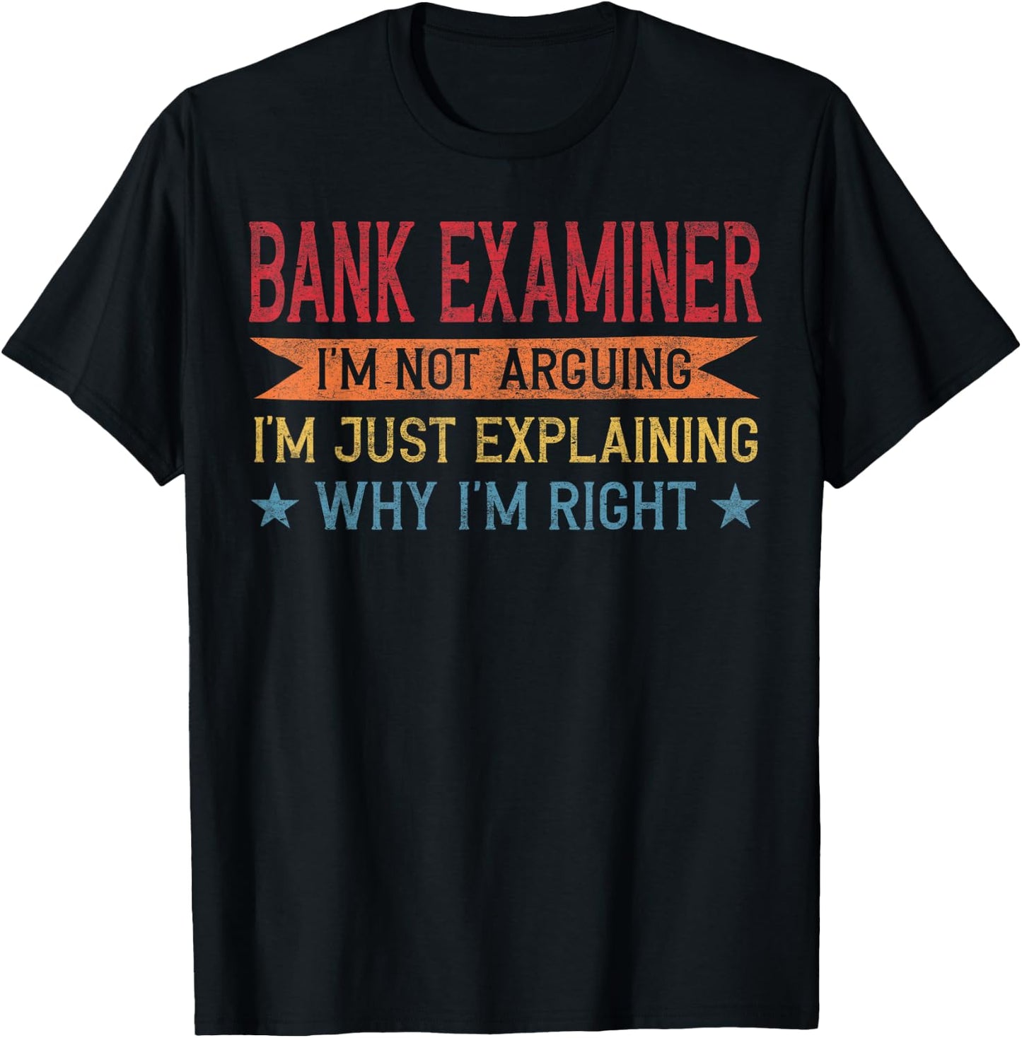 Funny Profession Quote Bank Examiner T-Shirt - T-Shirt | Black