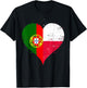 Polish Portuguese Pride A Cool Vintage Poland Portugal Flag T-Shirt - T-Shirt | Black