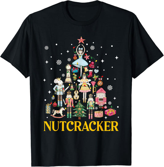 Christmas Nutcracker Squad Ballet Dance Women Kid Girls Xmas T-Shirt - T-Shirt | Black
