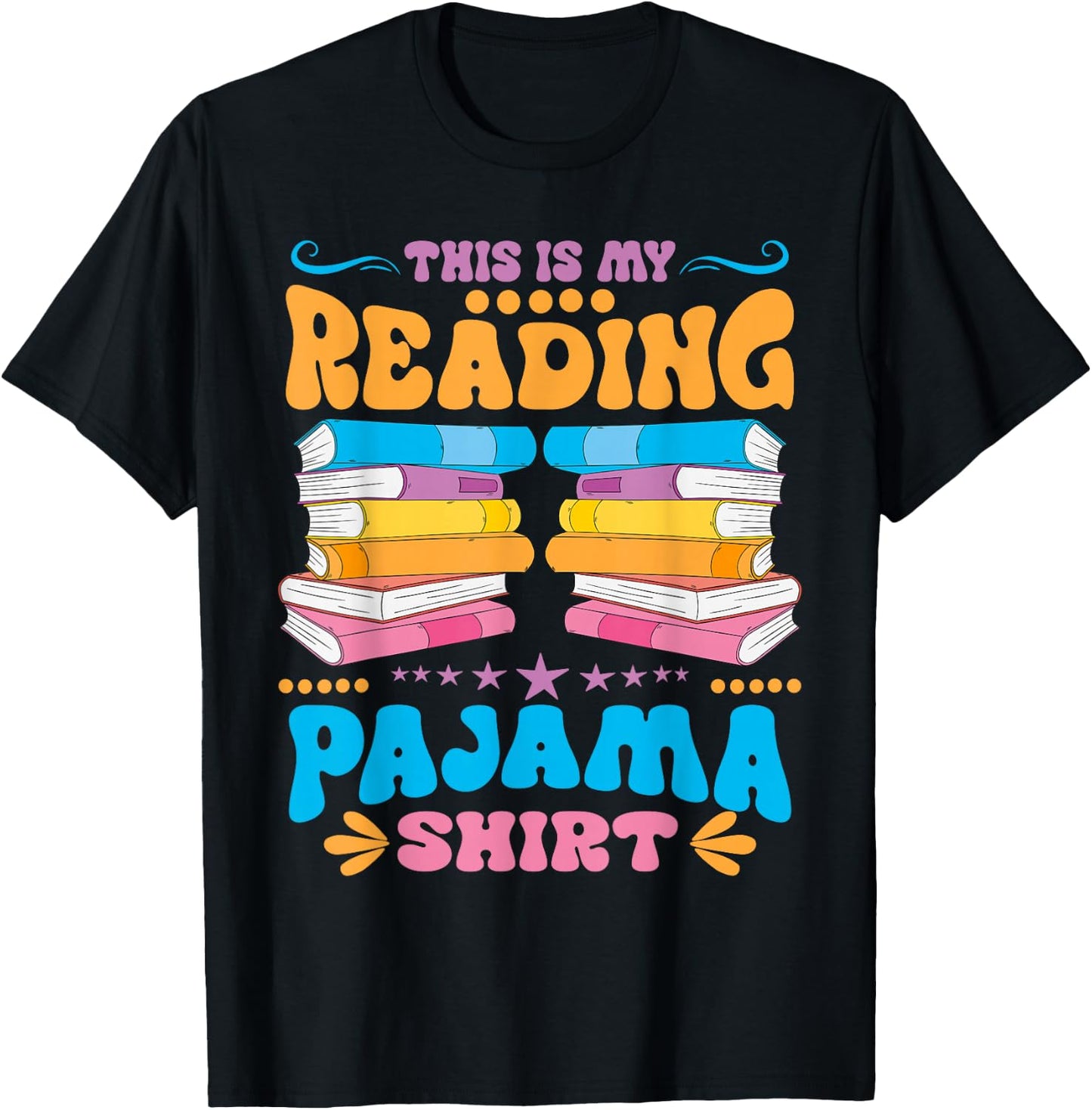 This Is My Reading Pajama Book Bookworm Librarian Reading T-Shirt - T-Shirt | Black