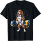 Funny Basset Hound Lifting Weights Gym Workout Dog T-Shirt - T-Shirt | Black
