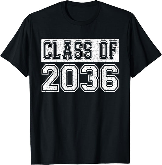 Preschool Class of 2036 First Day of Pre-k 2036 Graduation T-Shirt - T-Shirt | Black