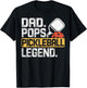Dad Pops Pickleball Legend Funny Grandpa T-Shirt - T-Shirt | Black