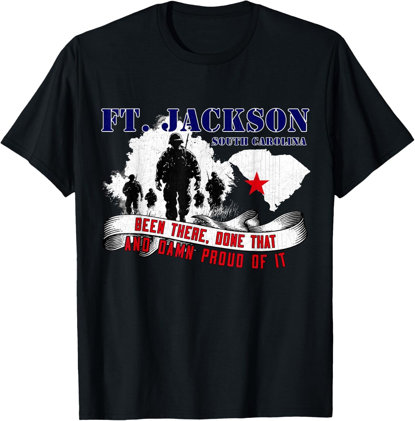 Fort Jackson South Carolina US Military Base Veterans Day T-Shirt - T-Shirt | Black
