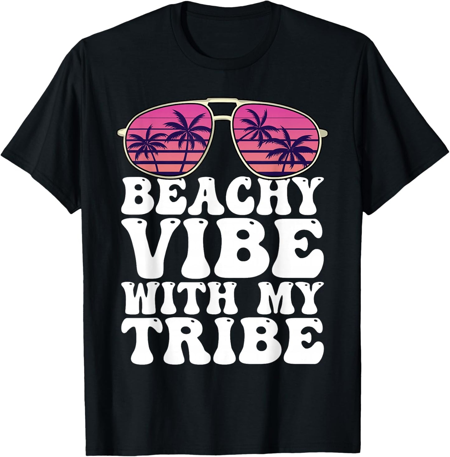 Girls Trip Beachy Vibe With My Tribe Holiday Women T-Shirt - T-Shirt | Black