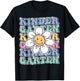 Groovy Kindergarten Back To School First Day of Kindergarten T-Shirt - T-Shirt | Black
