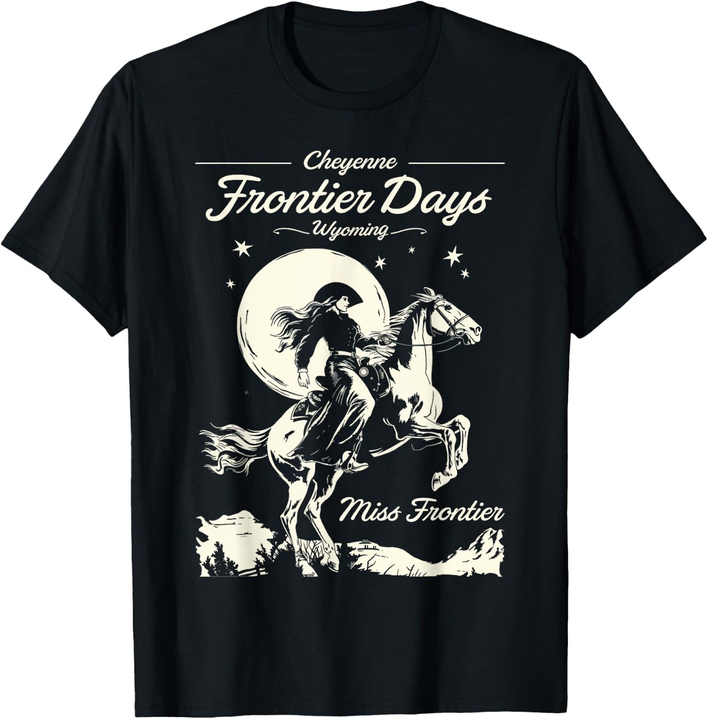 Cheyenne Wyoming Frontier Days Miss Frontier Cowboy Cowgirl T-Shirt - T-Shirt | Black