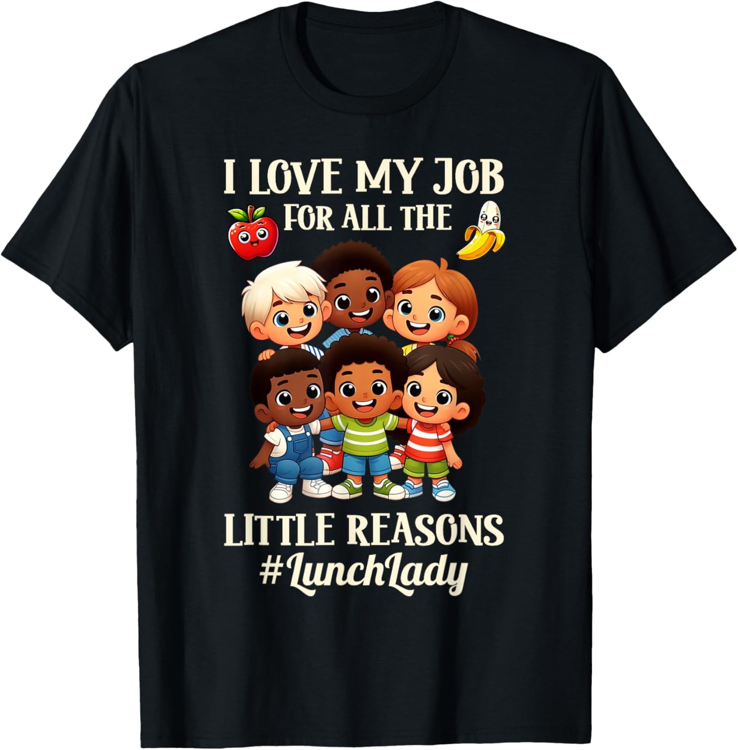 Funny Lunch Lady School Aide Appreciation Graphic T-Shirt - T-Shirt | Black