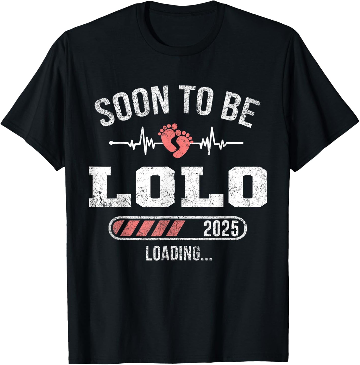 Soon To Be Lolo 2025 Loading For Pregnancy Announcement T-Shirt - T-Shirt | Black