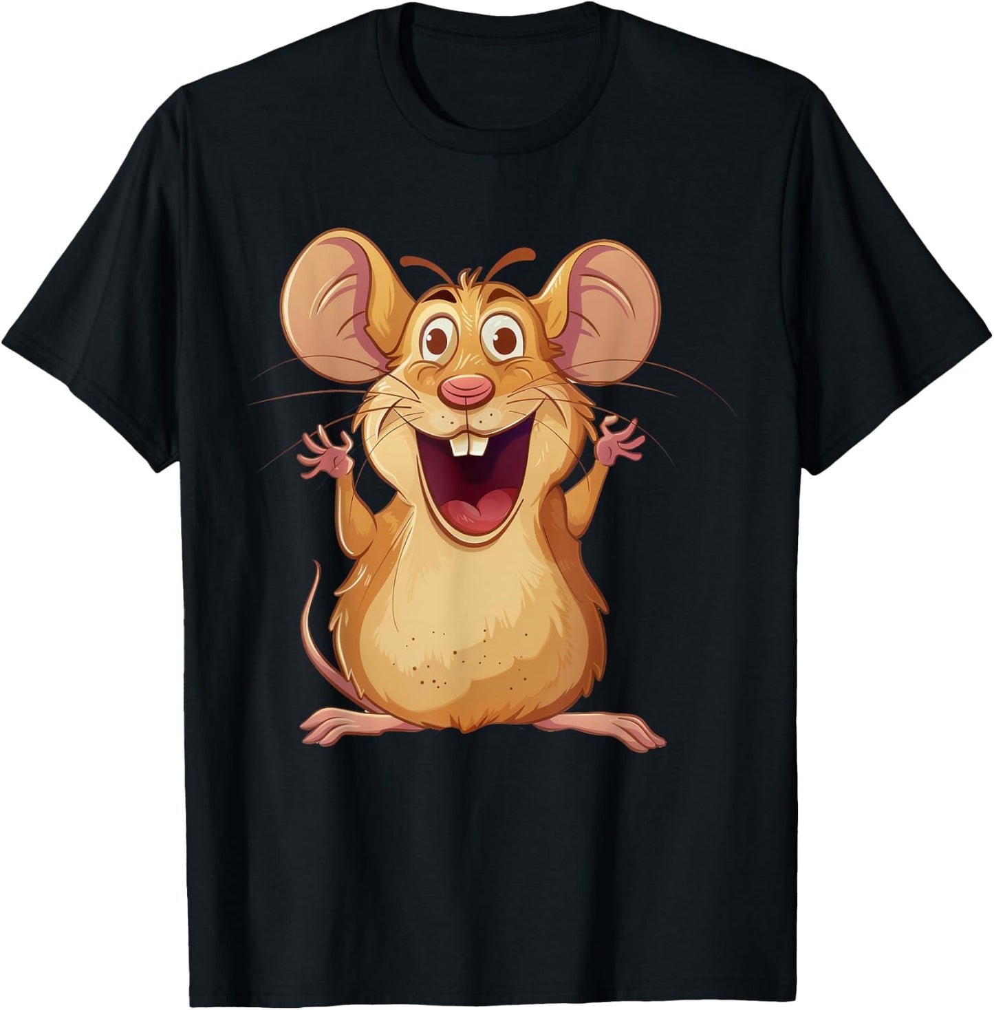 Field mouse in cartoon artwork | Field mouse & rodent T-Shirt - T-Shirt | Black