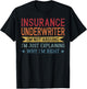 Funny Profession Quote Insurance Underwriter T-Shirt - T-Shirt | Black