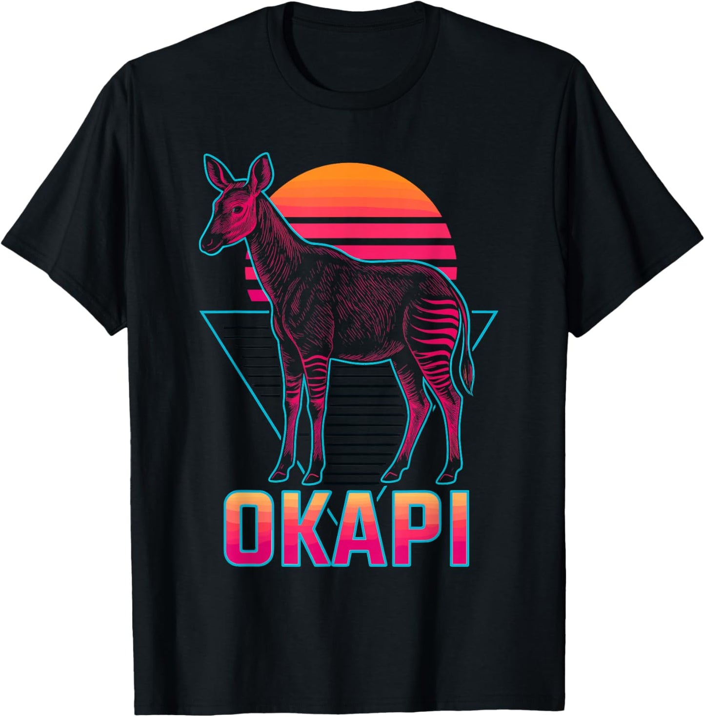 Okapi Retro T-Shirt - T-Shirt | Black