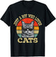 Vintage Just A Boy Who Loves Cats Boy Kid Cat Lover For Boys T-Shirt - T-Shirt | Black
