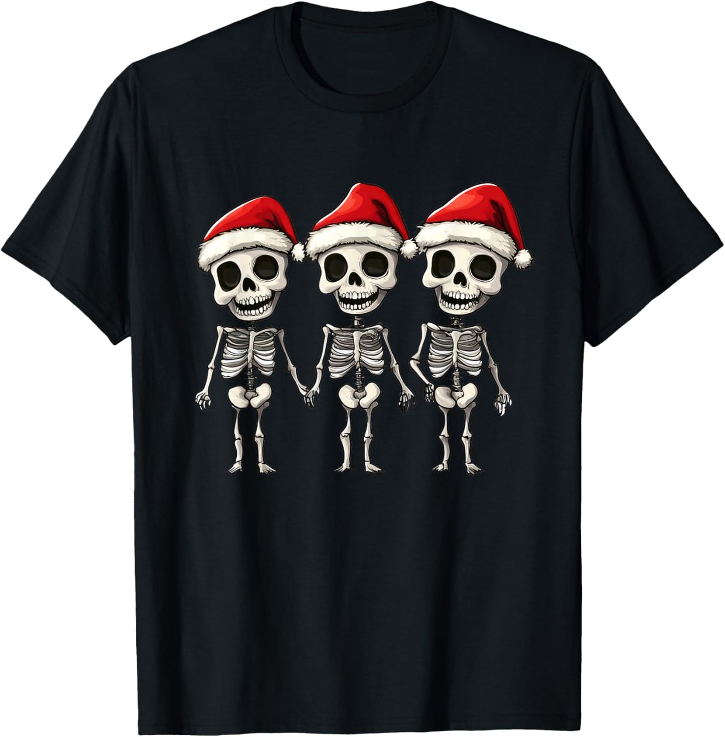 Funny Skeleton Christmas Xmas T-Shirt - T-Shirt | Black