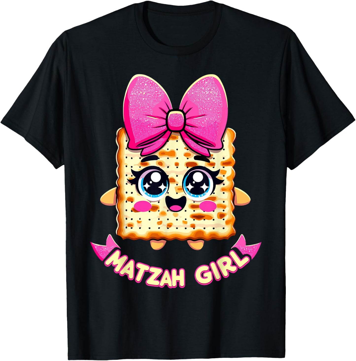 Matzah Girl Afikoman Happy Passover T-Shirt - T-Shirt | Black