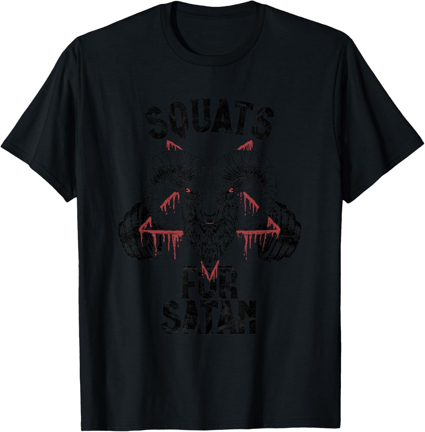 Squats For Satan, Goth Workout T-Shirt - T-Shirt | Black