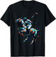 Polygon Art Polo Horseback Riding Horses Equestrian Horse T-Shirt - T-Shirt | Black