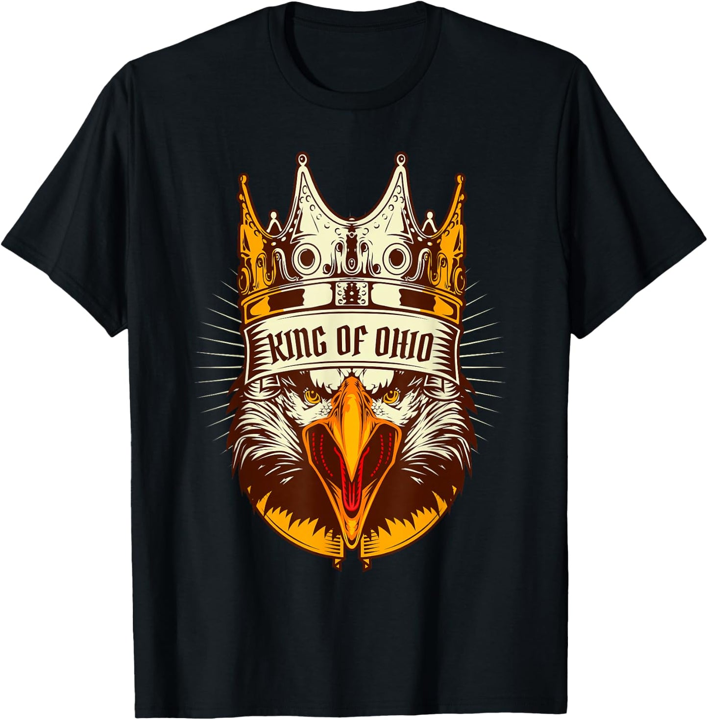King Of Ohio Ironic Meme Brainrot Trendy Rizz Quote T-Shirt - T-Shirt | Black