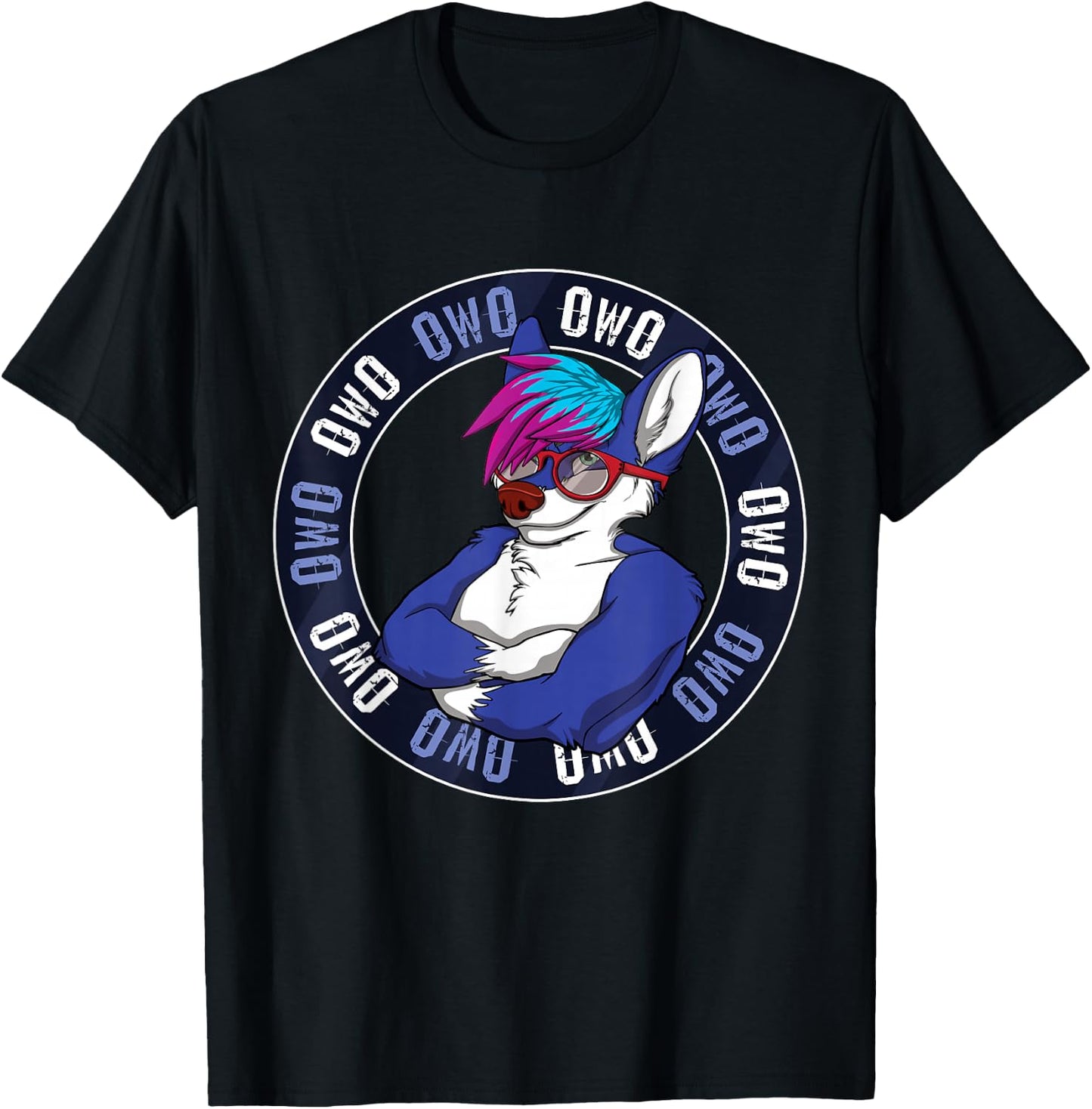 Furry OwO Furry Ear Furry Person Fox Cosplay T-Shirt - T-Shirt | Black