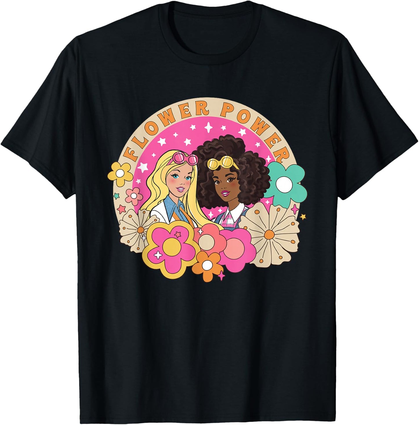 Barbie - Summer Flower Power T-Shirt - T-Shirt | Black