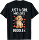 Just a Girl Who Loves Doodles Funny Goldendoodle Dog Owner T-Shirt - T-Shirt | Black