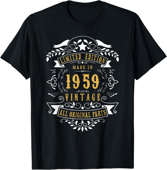 67th Birthday Women 67 Year old Men Born 1959 67 Birthday T-Shirt - T-Shirt | Black