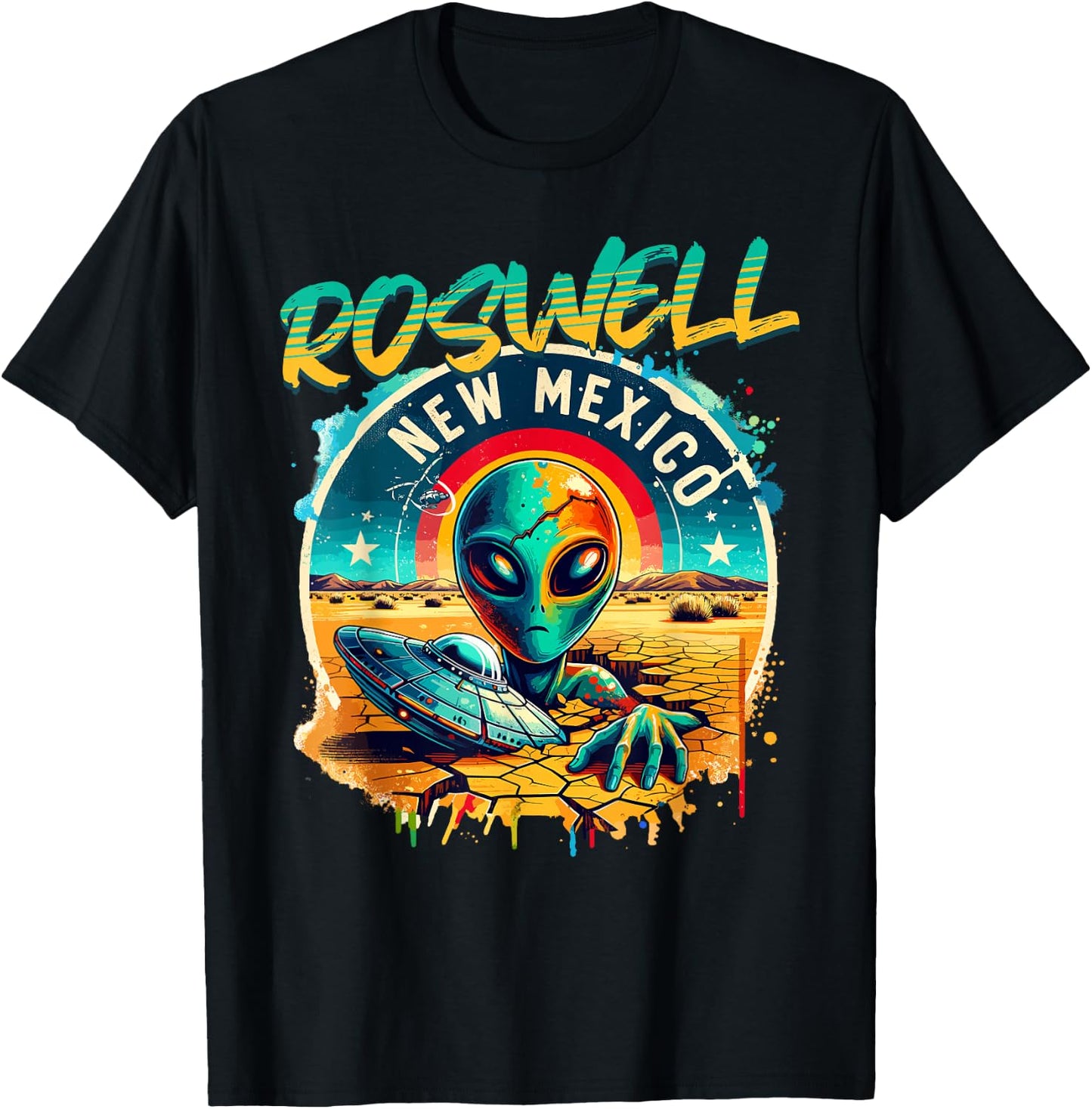 Roswell New Mexico Alien UFO T-Shirt - T-Shirt | Black