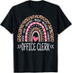 Funny Office Clerk Rainbow Leopard Print Office Clerk T-Shirt - T-Shirt | Black