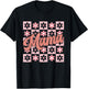Groovy Mama Retro Flowers Floral Checkered Mother's Day T-Shirt - T-Shirt | Black
