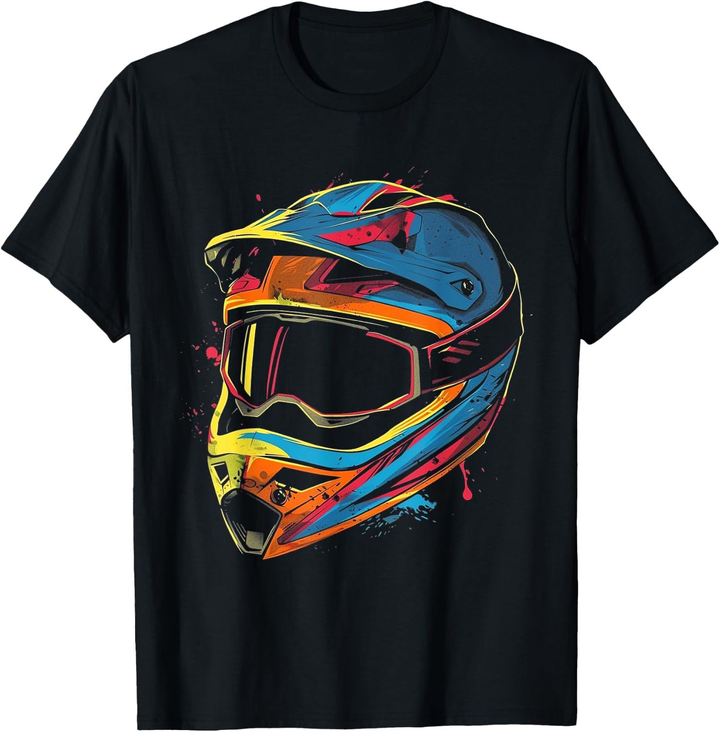 Cartoon mountain bike helmet T-Shirt - T-Shirt | Black