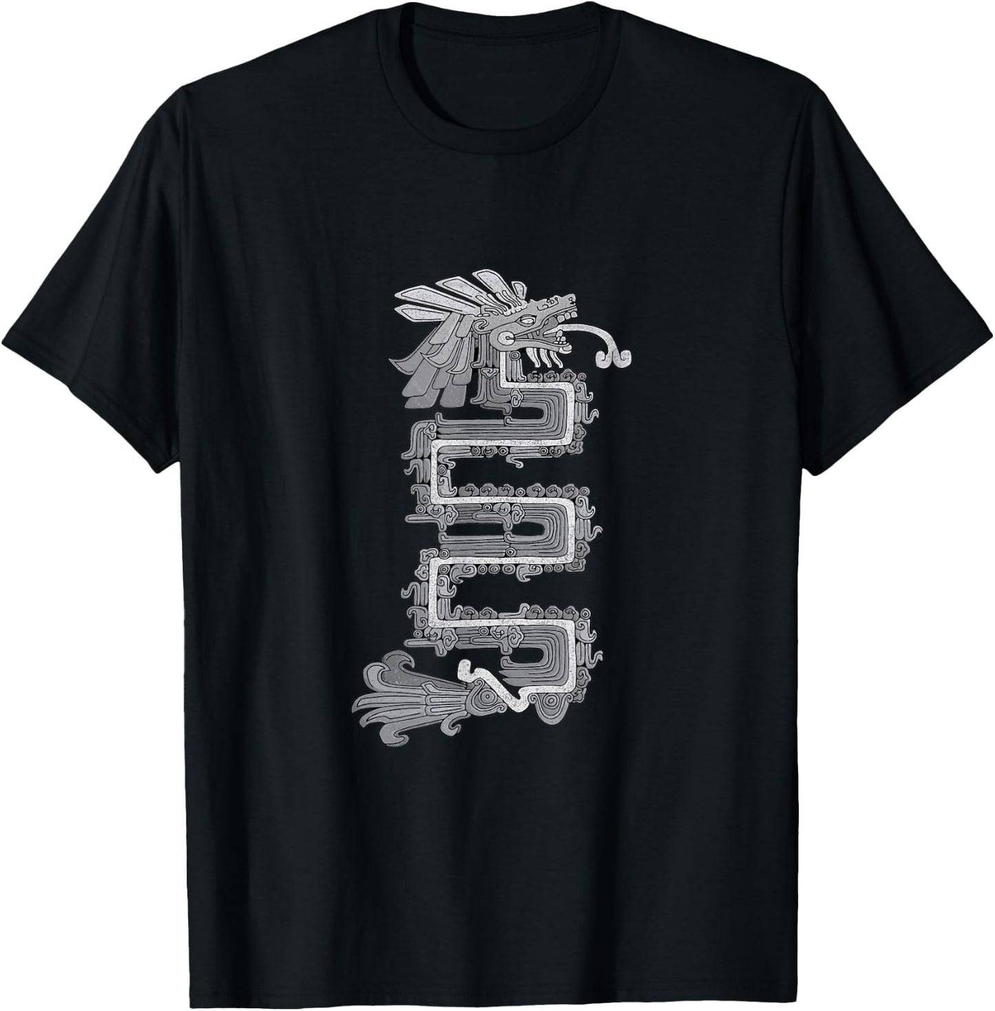 Quetzalcoatl Feathered Serpent (version A) T-Shirt - T-Shirt | Black