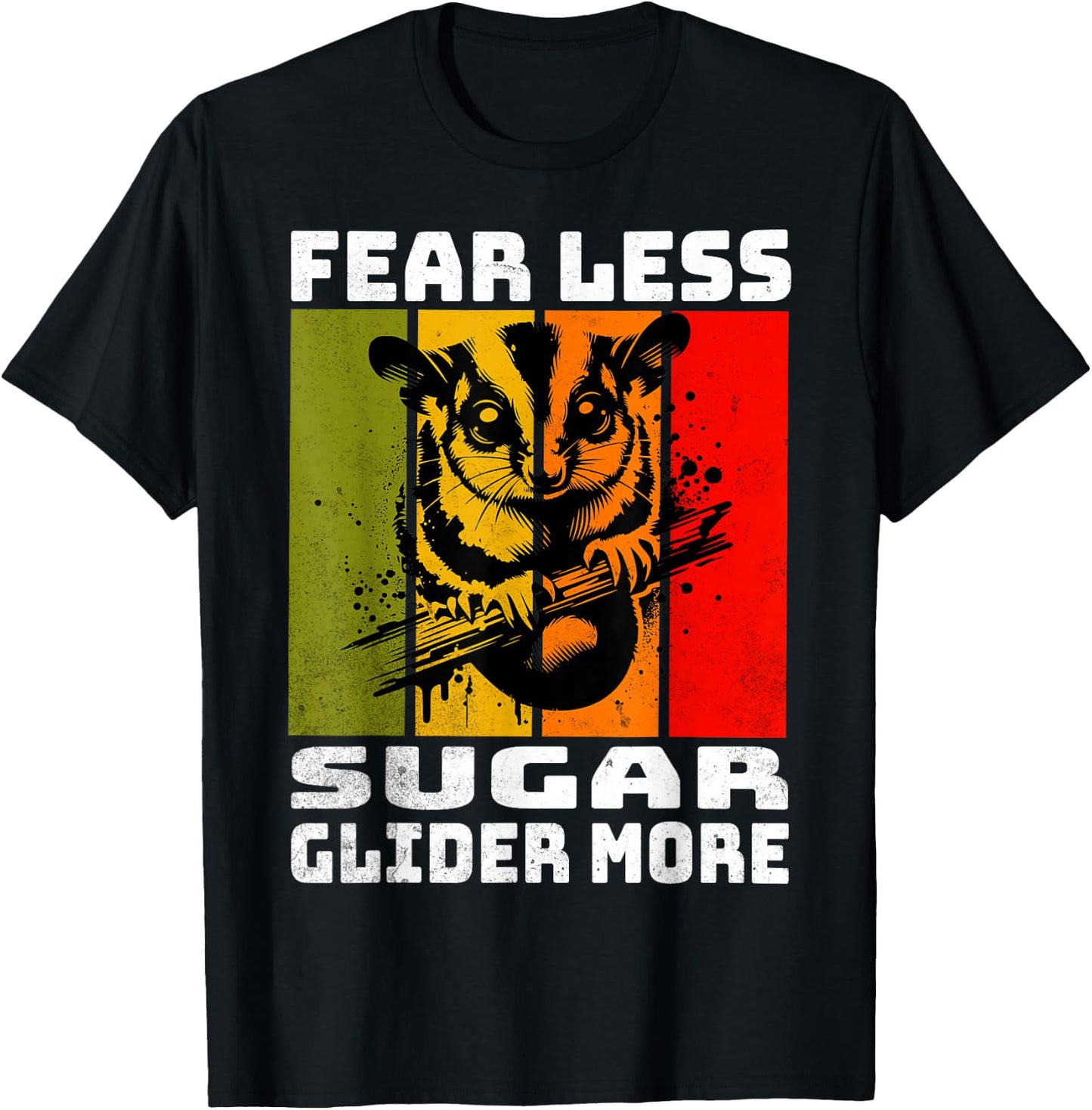 Sugar Glider Retro Sugar Glider T-Shirt - T-Shirt | Black