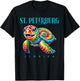Saint Petersburg Florida Smiling Tie Dye Sea Turtle T-Shirt - T-Shirt | Black