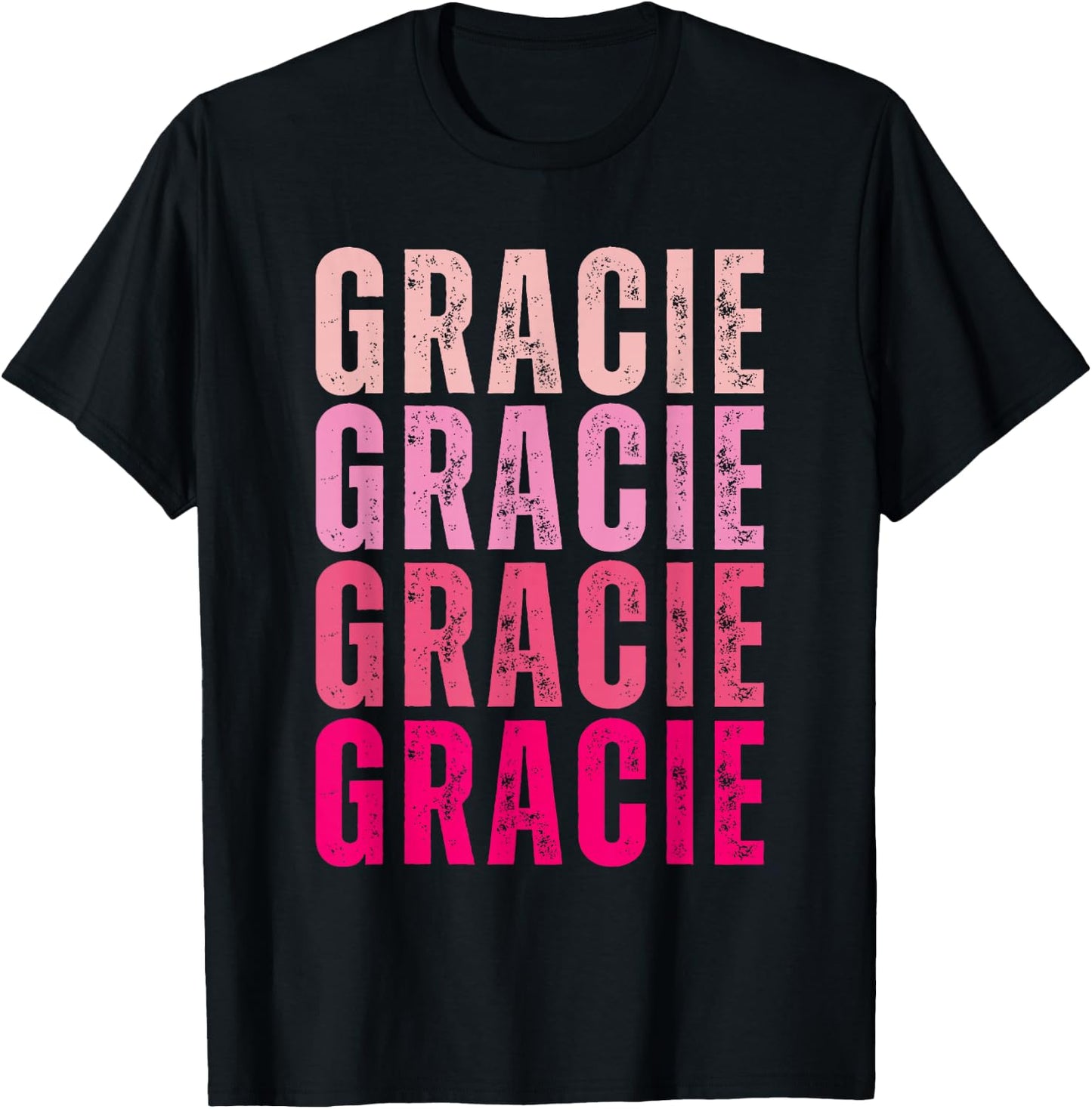 Personalized Name Gracie I Love Gracie Vintage T-Shirt - T-Shirt | Black
