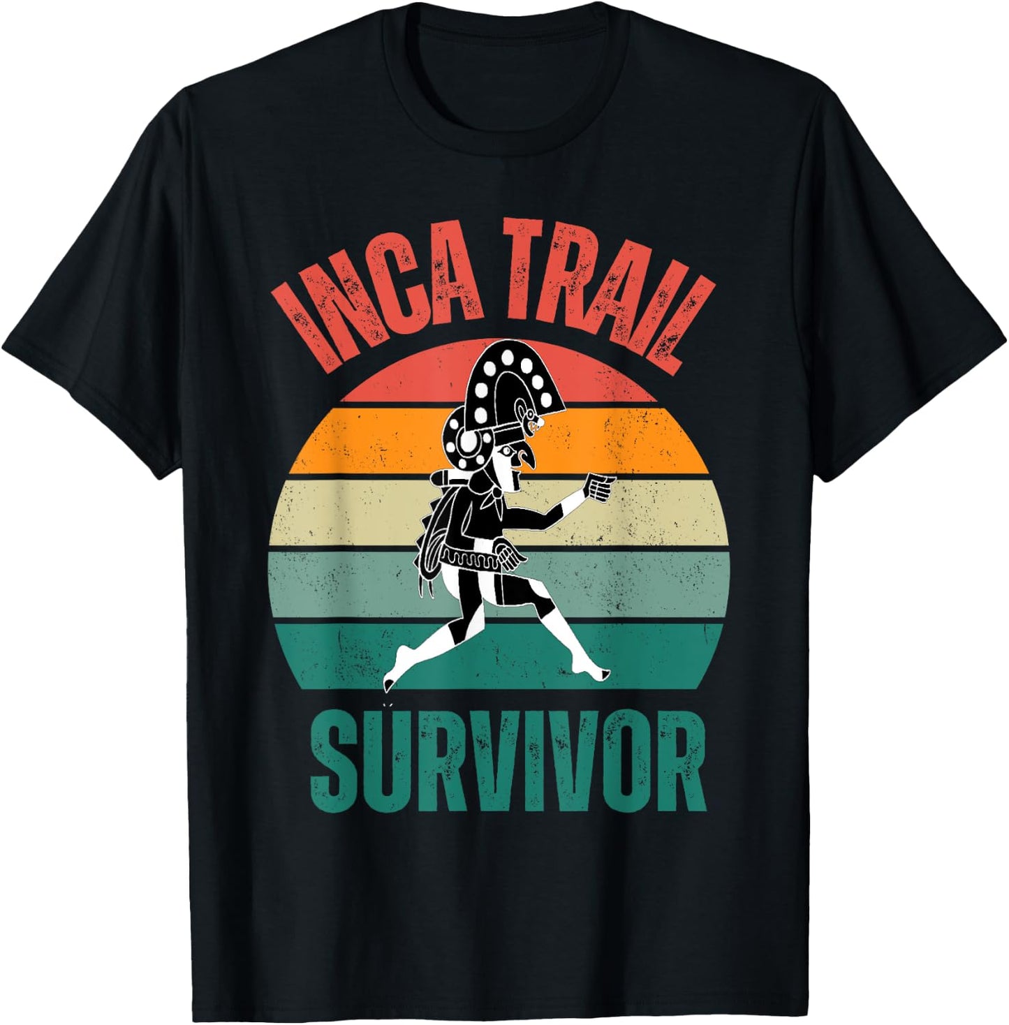 Peru Machu Picchu Inca Trail survivor Cusco Cuzco 2024 2025 T-Shirt - T-Shirt | Black