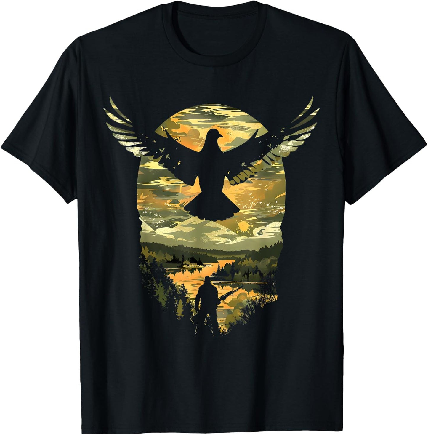 Dove Hunting I Dove Hunter T-Shirt - T-Shirt | Black