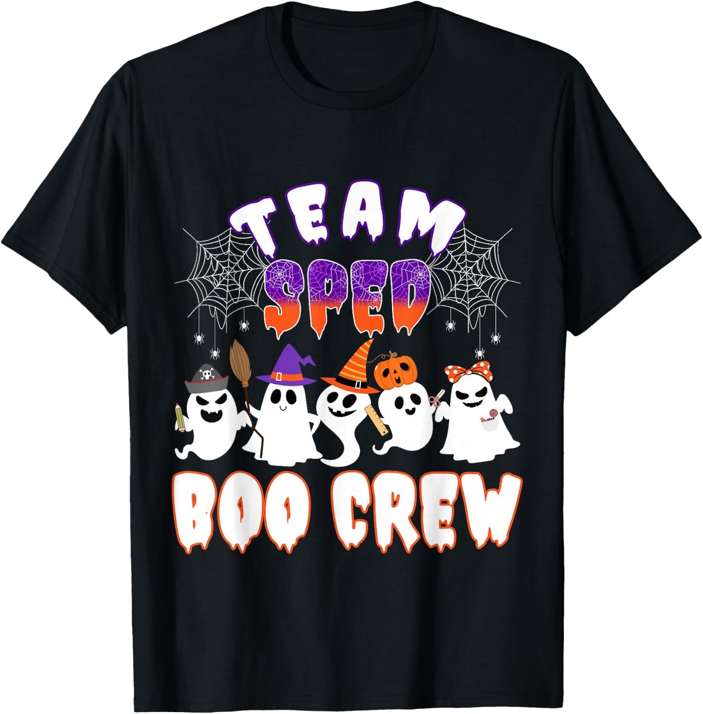 Funny Halloween Costume Team SPED Teacher Special Education T-Shirt - T-Shirt | Black