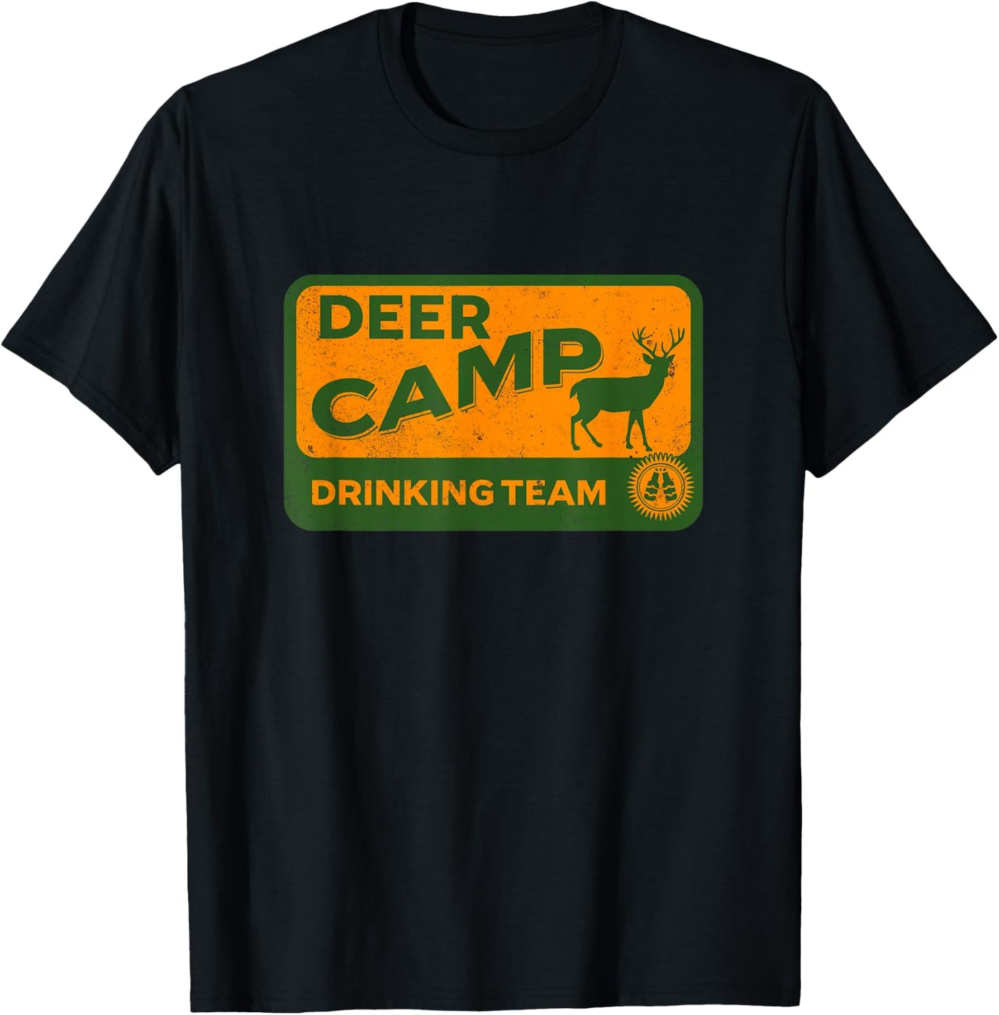 Deer Camp Drinking Team - Funny Hunting T-Shirt - T-Shirt | Black