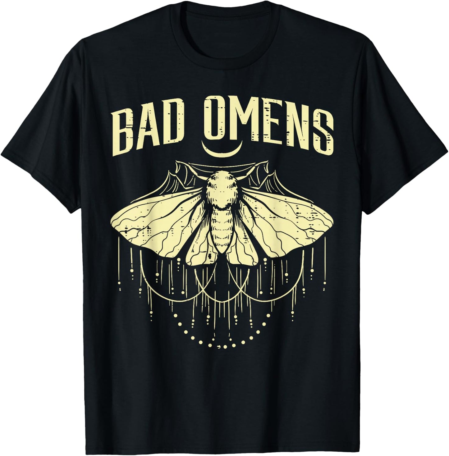 Moth Bad Omens Funny Myth Superstitions Women Men Kids Youth T-Shirt - T-Shirt | Black