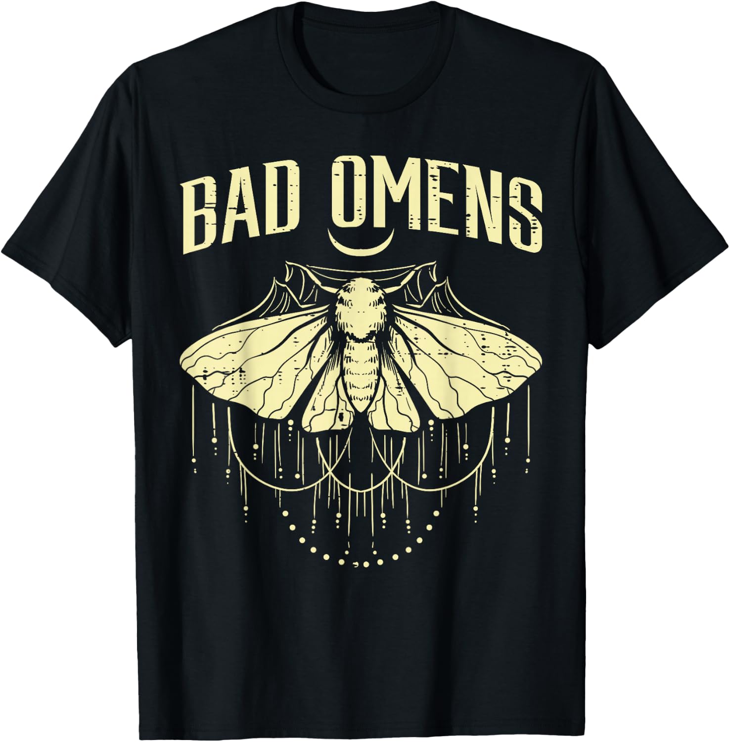 Moth Bad Omens Funny Myth Superstitions Women Men Kids Youth T-Shirt - T-Shirt | Black