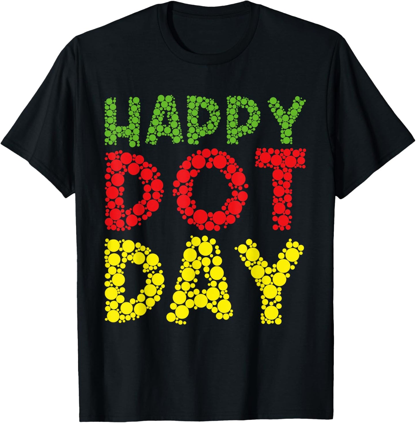 Basketball Dots Happy Dot Day For Kids Man Woman T-Shirt - T-Shirt | Black