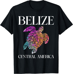 Belize Sea Turtle Central America Vacation Souvenir T-Shirt - T-Shirt | Black