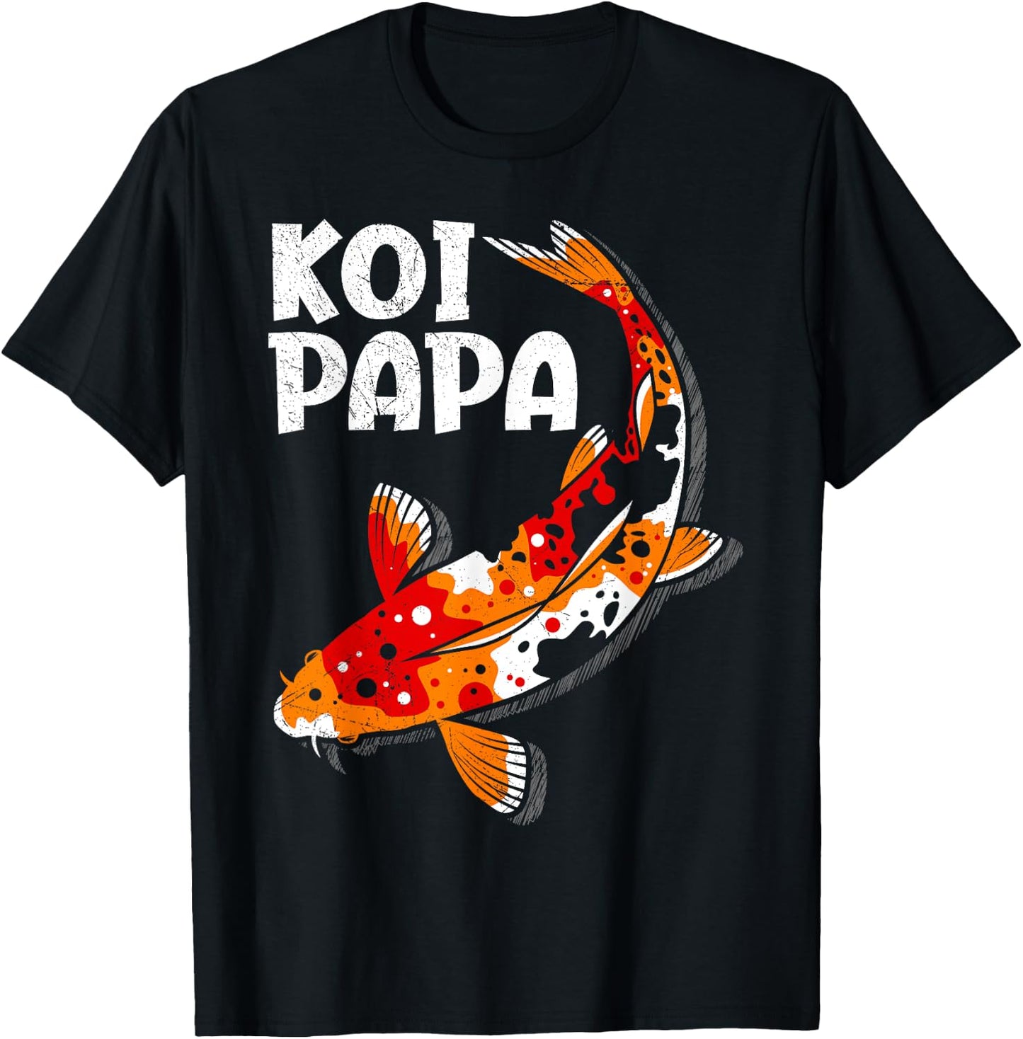 Koi daddy koi pond koi T-Shirt - T-Shirt | Black