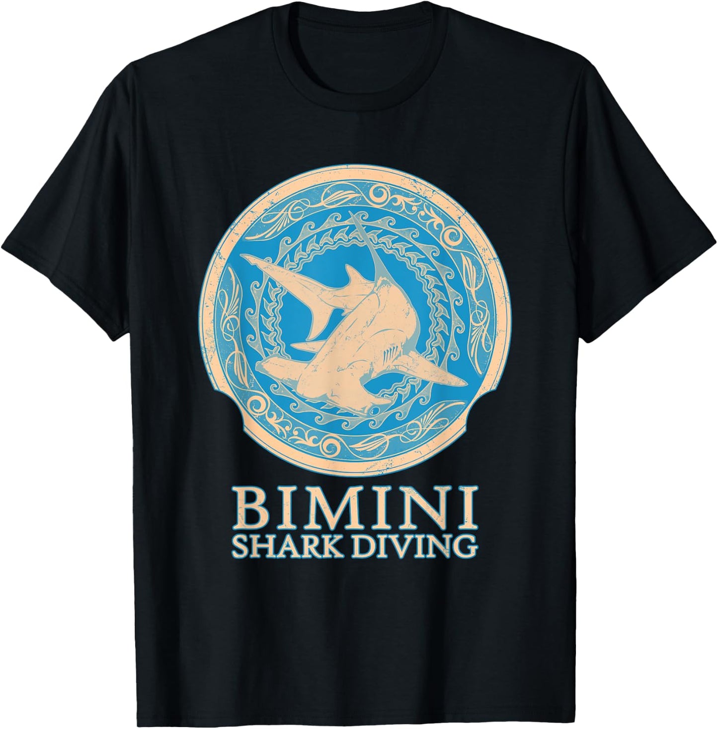 Hammerhead Shark Diving Bimini T-Shirt - T-Shirt | Black