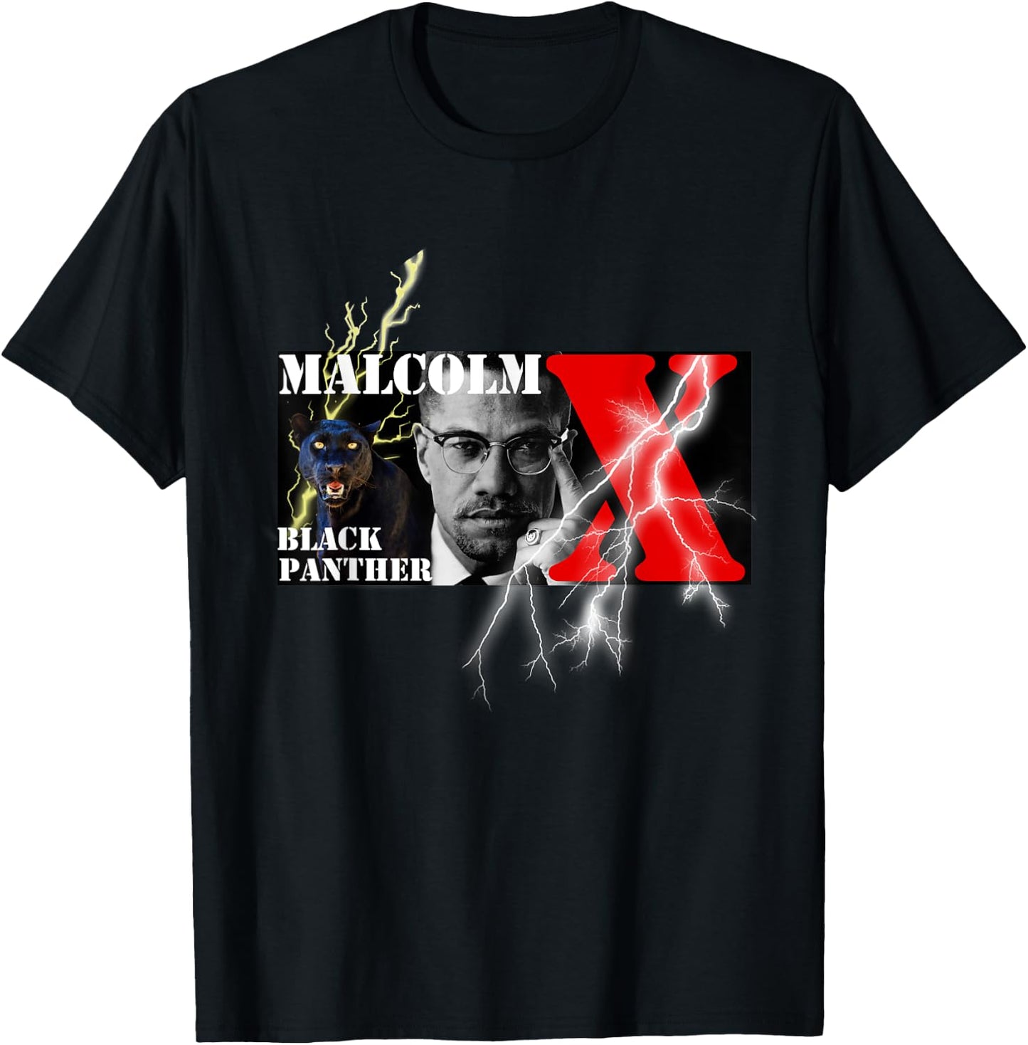 Malcolm X_002 T-Shirt - T-Shirt | Black