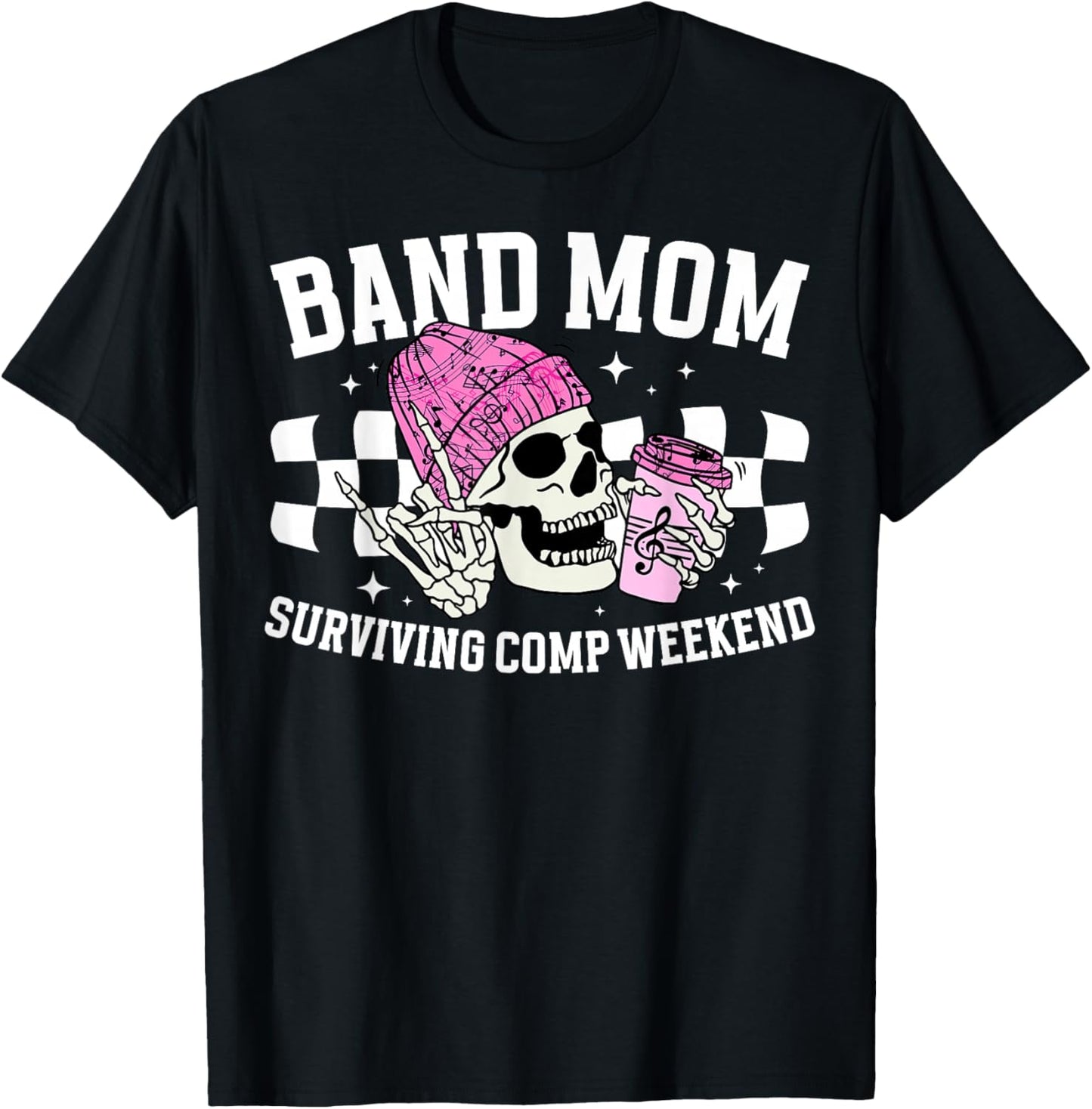 Band Mom Funny Marching Band Mama Marching Band Mother T-Shirt - T-Shirt | Black
