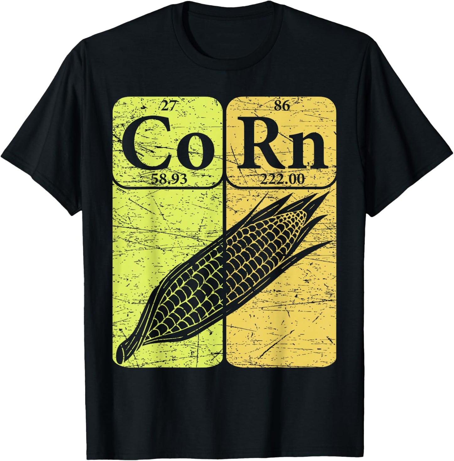 Corn Periodic Table Elements Corn Lover Retro Sweet Corn T-Shirt - T-Shirt | Black