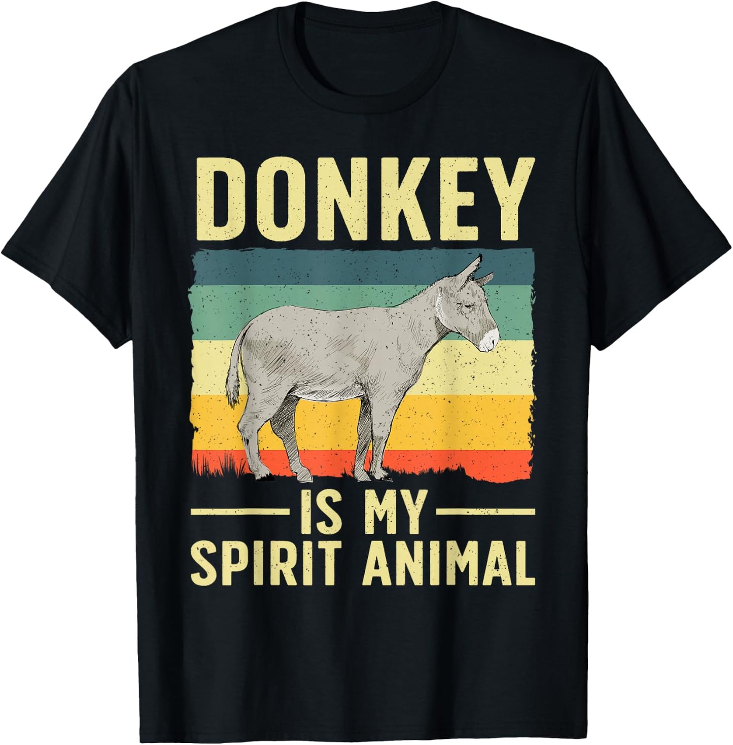 Cool Donkey Design Women Farmer Wild Donkey Lover T-Shirt - T-Shirt | Black